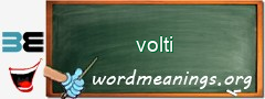 WordMeaning blackboard for volti